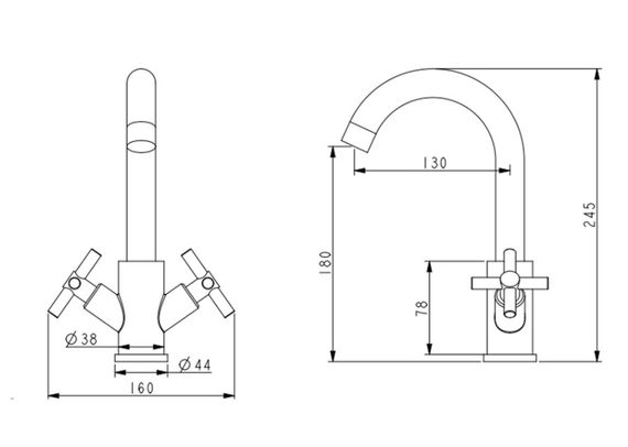 Змішувач для кухні Lidz Wind 161F LDWIN161FNKS46098 | Зображення 1