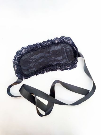 М'які Наручники з пов'язкою на очі DS Fetish Handskaff with blinfold black | Зображення 1