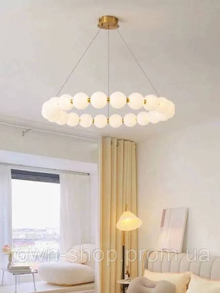 Люстра потолочная LED MJ11-800-k Латунь 30-140х84х84 см. | Зображення 2