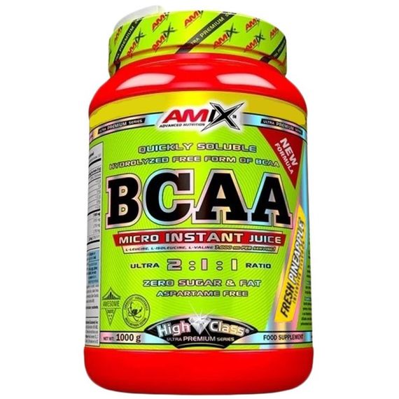 Амінокислота BCAA для спорту Amix Nutrition BCAA Micro Instant Juice 1000 g /100 servings/ Pineapple