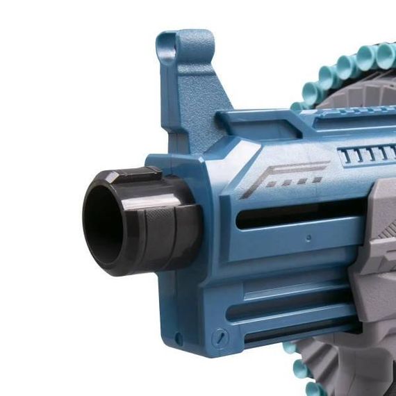 Игрушечный автомат с мягкими патронами на присоске 40шт Blaster Shots Синий