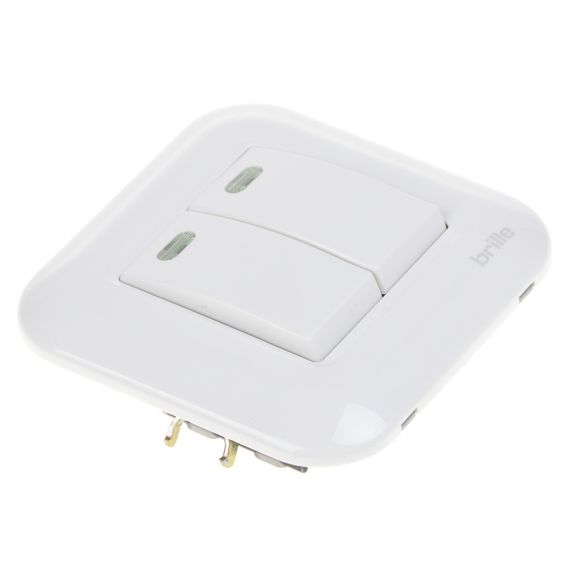 Выключатель двойной внутренний TB-2VL White | Зображення 1