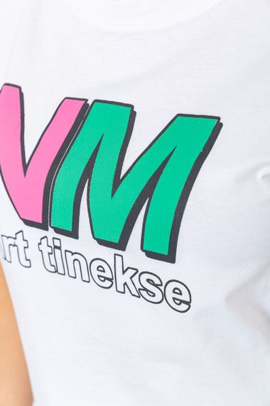 Футболка жіноча з принтом, колір білий, 221R3007-1 | Зображення 4
