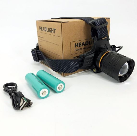 Ліхтарик на голову для роботи Bailong BL-8076-2-GT100, Надійний налобний ліхтар, Ліхтар на лоб потужний PW-47 | Зображення 9