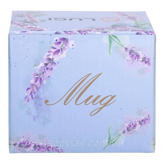 Кружка фарфоровая с цветочным принтом 400 (мл) для чая и кофе Белая RX-N240139W | Зображення 4