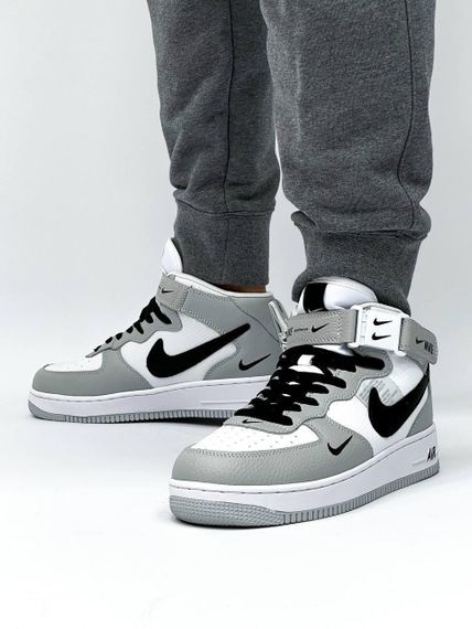 Кросівки чоловічі Air Force Mid Utility White Grey 46 29 см | Зображення 6