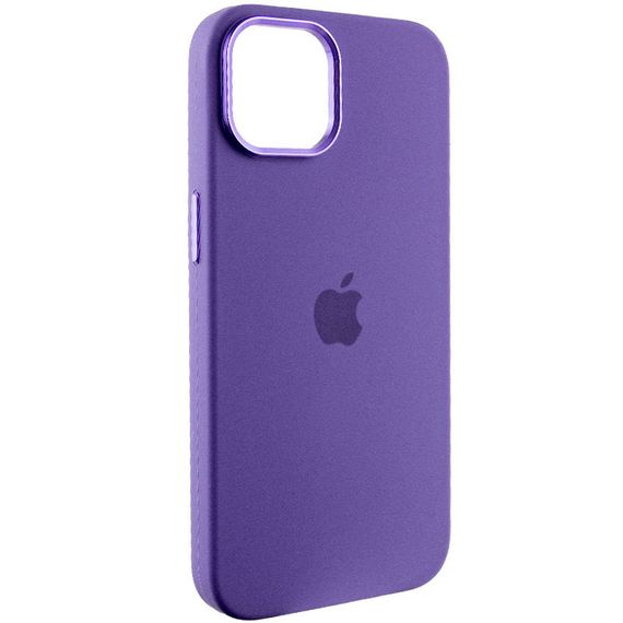 Чохол Silicone Case Metal Buttons (AA) для Apple iPhone 12 Pro Max (6.7") Силікон, Фіолетовий/Iris