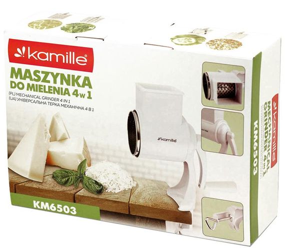 Тертка універсальна Kamille механічна ручна з 4-ма насадками | Зображення 6