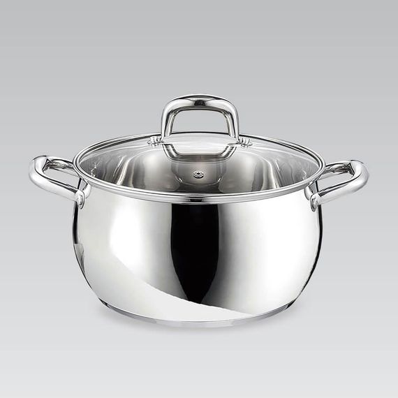 Кастрюля Maestro MR-3515-16, 2 л, 16 см, из нержавеющей стали с крышкой, для всех типов плит