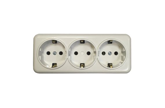 Розетка зовнішньої установки 3-а з/к біла IP20 Lemur Ny95000986 | Зображення 3