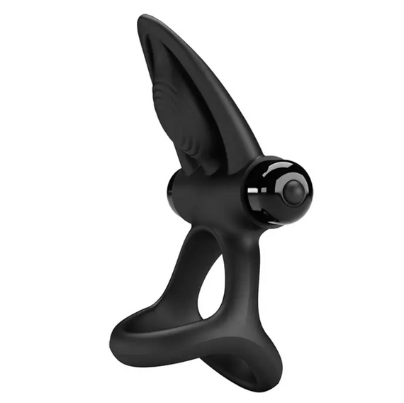 Ерекційне вібро кільце Pretty Love — Vibration Cock Ring, 10 vibration functions Black Sex Aura | Зображення 3