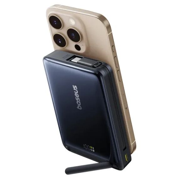 Baseus Nomos Qi2 10000 mAh 45W 2в1 Павербанк с бездротовой быстрой зарядкой QC3.0+PD3.0