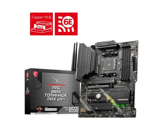 Материнcька плата MSI MAG B550 TOMAHAWK MAX WIFI sAM4 B550 4xDDR4 M.2 HDMI DP WiFi BT ATX 911-7C91-062 | Зображення 4