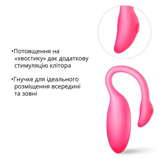 Смарт-віброяйце Magic Motion Flamingo Max Pink 2 в 1: віброяйце та тренажер Кегеля, 10 режимів | Зображення 6