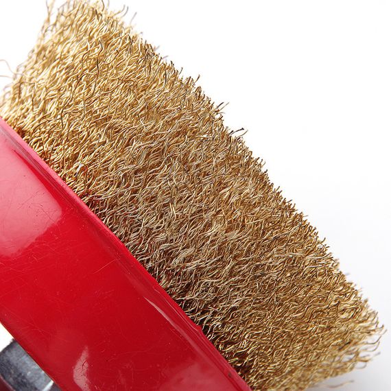 Щітка чаша латуновий дріт 100 мм (УШМ) APRO 8304271