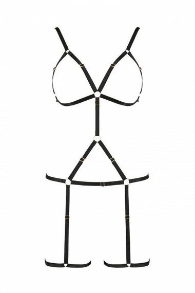 Портупея-стрепы на все тело Passion Exclusive INDICA L/XL, black Sex Aura