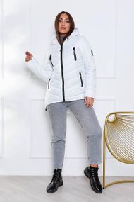 Елегантна жіноча парка, арт. 300, білий