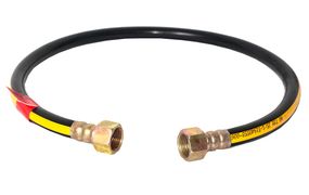 Шланг газовий гумовий ЧОРНИЙ 1/2" ВВ 1,0м 1/10