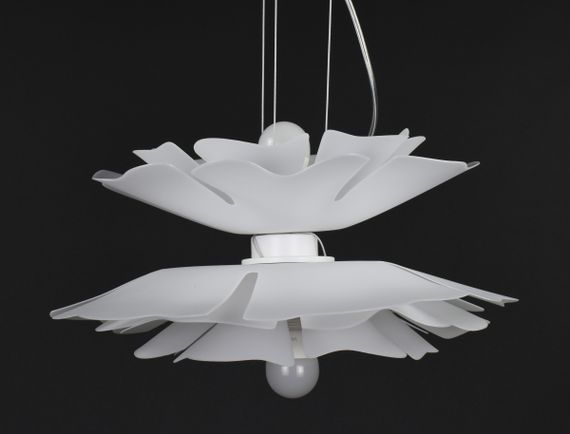 Люстра підвісна на 2 лампочки 27509 Білий 35-140х50х50 см. | Зображення 3