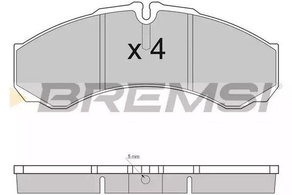 Гальмівні колодки Daily 99- (спара), Bremsi (BP2925) | Зображення 1