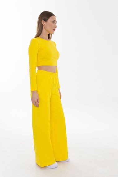 Кроп топ 4Profi с длинным рукавом желтый размер S 24536 | Зображення 2