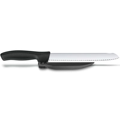 Кухонный нож Victorinox SwissClassic DUX 21 см Serrated Black (6.8663.21) | Зображення 1