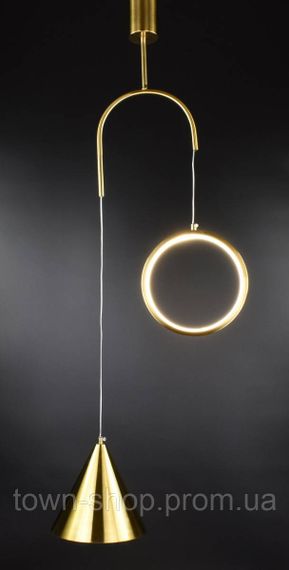 Люстра потолочная LED SGA7/2-k Латунь 65-200х40х18 см. | Зображення 4