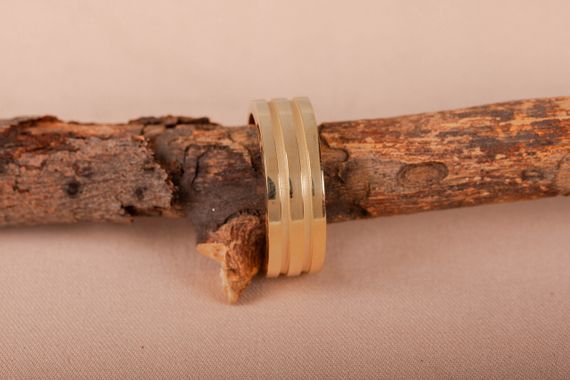 Мужское обручальное кольцо из желтого золота 15 | Зображення 6