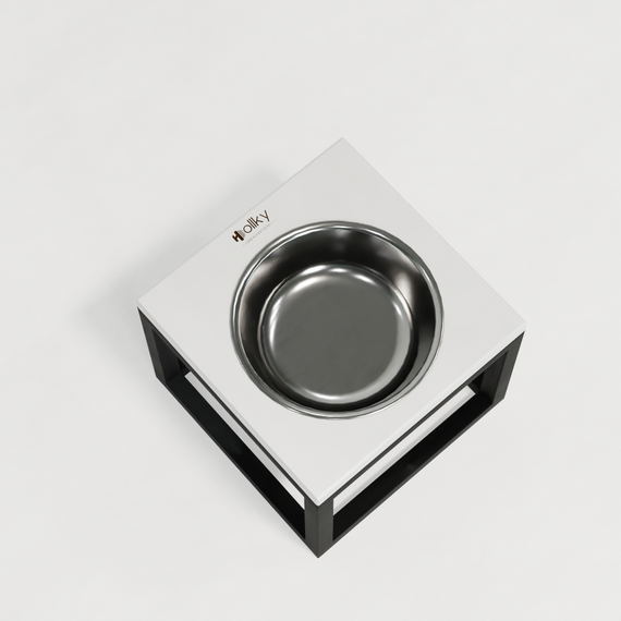 Миска на подставке для больших собак Hollky Base Solo XL (1 × 1,8 л) Solo XL-262620-BLWH | Зображення 3