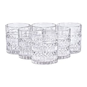 Стаканы стеклянные 220 мл набор стаканов 6 шт для напитков, лимонада, коктейлей HP-YH-34