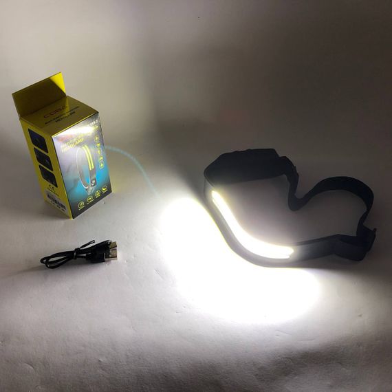 LED Ліхтар налобний BL-W689-LM+2COB (white+red) датчик руху, Ліхтарик на голову із зарядкою | Зображення 4