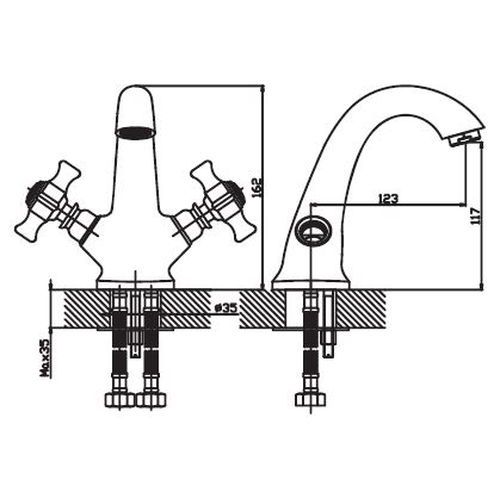 Змішувач для умивальника Haiba ZEON 161 (HB0425) | Зображення 1