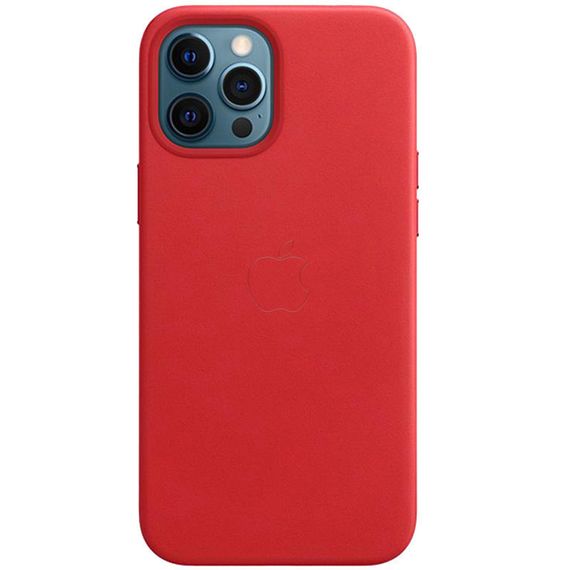 Кожаный чехол Leather Case (AAA) with MagSafe and Animation для Apple iPhone 12 Pro / 12 (6.1")