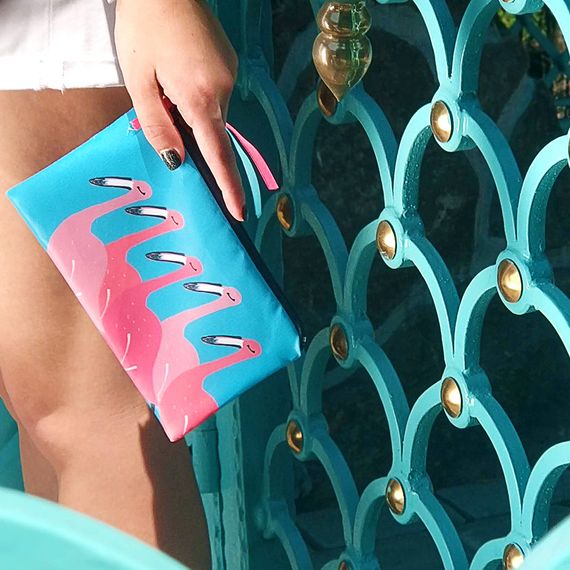 Косметичка жіноча Фламинго розовый 20х12 см (K_EX002)