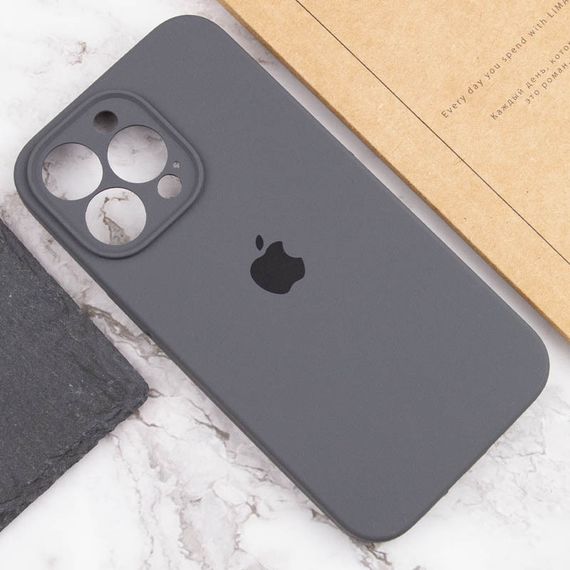 Чохол Silicone Case Full Camera Protective (AA) для Apple iPhone 13 Pro Max (6.7") Сірий/Dark Gray | Зображення 5