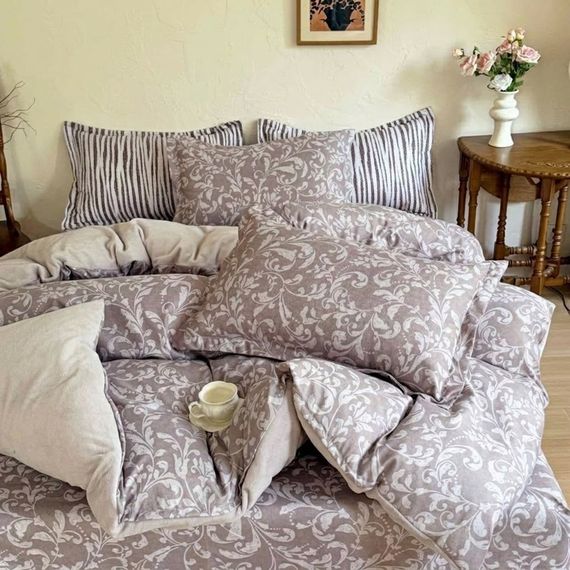 Постільна білизна євро з велюру та фланелі Colorful Home Print 5 21808 200х230 см