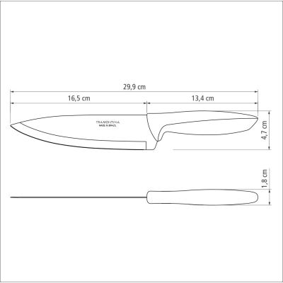 Кухонний ніж Tramontina Plenus Black Chef 178 мм (23426/107) | Зображення 4