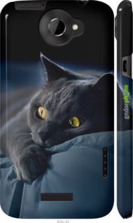 Чохол на HTC One X Димчастий кіт "825c-42-2448"