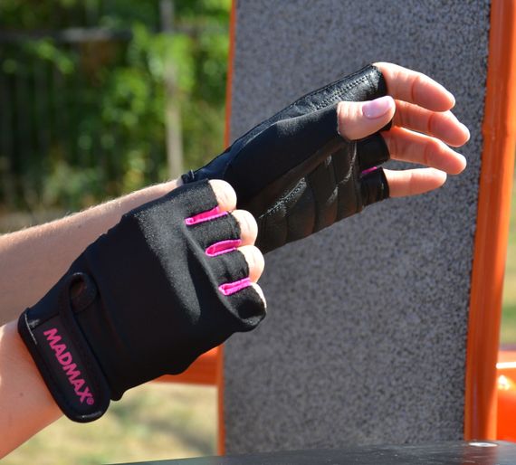 Рукавички для фітнесу MadMax MFG-251 Rainbow Pink XS | Зображення 7