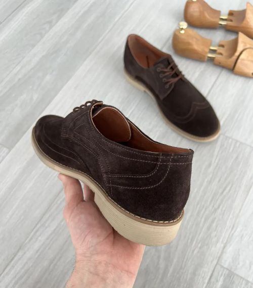 Чоловічі коричневі броги 43 розмір 28,5 см | Зображення 2