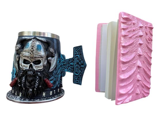 Подарунковий набір Кухоль 3D Молот Тора Бородастий Вікінг і Блокнот 3D «Дракон Єдинорога» | Зображення 1