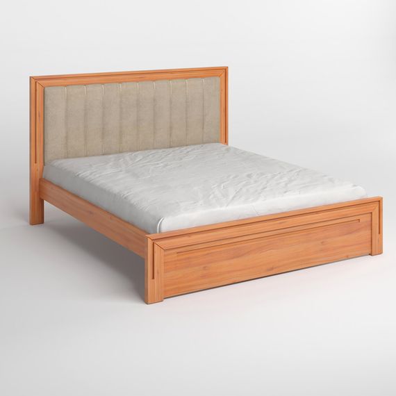 Односпальне дерев'яне ліжко Mebigrand Торонто Т1 Яблуня/Аляска 23 (бежевий) 90х200 см (MBG-7459) | Зображення 1