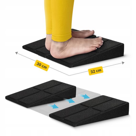 Клин-платформа 4FIZJO Slant Board 3 рівні для присідань та розтяжки Black (P-5905973400312) | Зображення 4