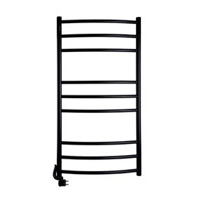 Рушникосушарка UNIO LDE EL 1000-500-9 BLK Драбинка Дуга Еліт чорна (21556)