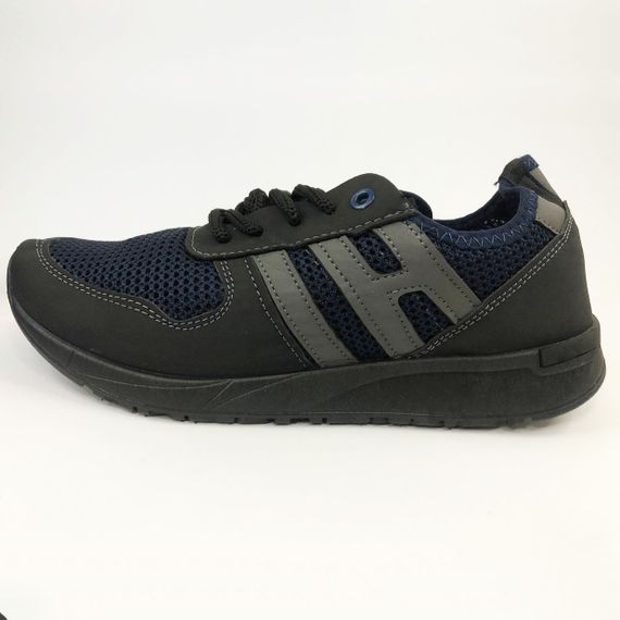 Модні універсальні кросівки із сітки 41 розмір. Чоловічі кросівки з тканини, що дихають. Модель 48177. Колір: синій | Зображення 4