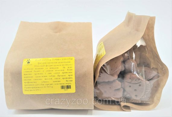 Печенье для собак EcoFood Dog фигурные крокеты шоколадные, 150 г | Зображення 1