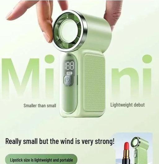 Портативний міні-вентилятор X688 / Акумуляторний ручний вентилятор з LED-дисплеєм | Зображення 5