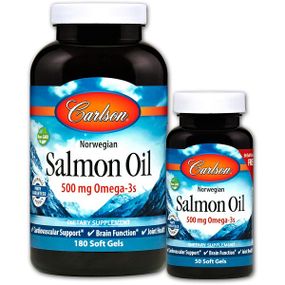 Жир лосося Carlson Labs Salmon Oil 1000 mg 180 + 50 Soft Gels