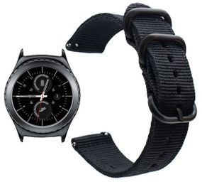 Нейлоновый ремешок Primo Traveller для часов Samsung Gear S2 Classic SM-R732 / RM-735 - Black