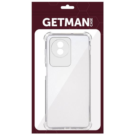 TPU чохол GETMAN Ease logo посилені кути Full Camera для Vivo Y02 Безбарвний (прозорий) | Зображення 5